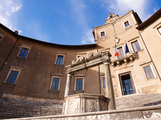 Palestrina (Rome) view of the temple of primeval fortunee