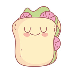sandwich character menu restaurant cartoon food cute