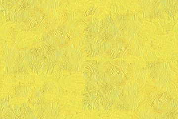 uneven texture of rough strokes of oil paint yellow, seamless texture