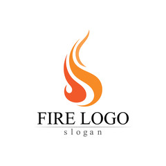 Fire flame nature logo and symbols icons template vector