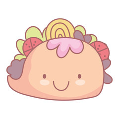 mexican taco character menu restaurant cartoon food cute