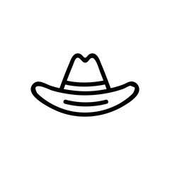 hat icon vector. Thin line sign. Isolated contour symbol illustration