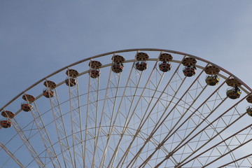 La grande roue de Lyon située place Bellecour - Ville de Lyon - Département du Rhône - France