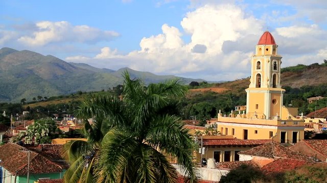 View of the beautiful colonial city of Trinidad in Cuba