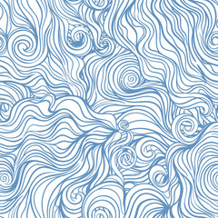 Fototapeta na wymiar Seamless curl wave background