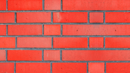 Obraz premium Fire red rustic brick wall texture, colorful trend color 2020