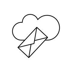 Cloud computing, message, SEO icon. Simple line, outline vector elements of commerce icons for ui and ux, website or mobile application
