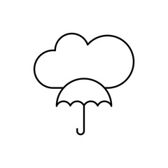 Cloud computing, umbrella, SEO icon. Simple line, outline vector elements of commerce icons for ui and ux, website or mobile application