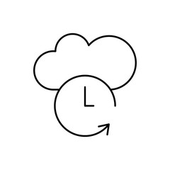 Cloud computing, clock, SEO icon. Simple line, outline vector elements of commerce icons for ui and ux, website or mobile application