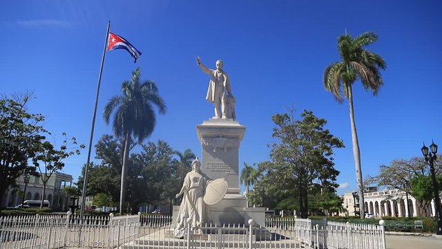 Main Square in Cienfuegos - Popular Colonial Style Tourist City