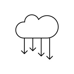 Cloud computing, arrows, SEO icon. Simple line, outline vector elements of commerce icons for ui and ux, website or mobile application