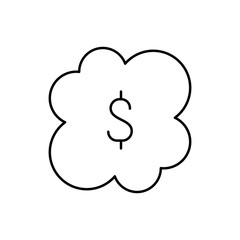 Cloud computing, dollar, SEO icon. Simple line, outline vector elements of commerce icons for ui and ux, website or mobile application