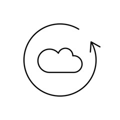 Cloud computing, arrow, SEO icon. Simple line, outline vector elements of commerce icons for ui and ux, website or mobile application