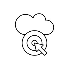 Cloud computing, target, SEO icon. Simple line, outline vector elements of commerce icons for ui and ux, website or mobile application