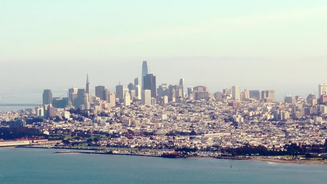 Zooming out San Francisco & Golden Gate gridge