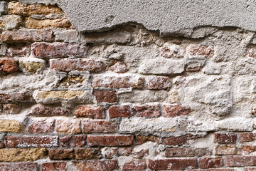 old brick wall. Background for inscriptions made of bricks.