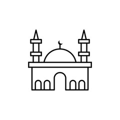 Islamic, mosque icon. Simple line, outline vector religion icons for ui and ux, website or mobile application