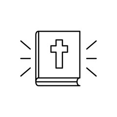 Bible, book, holy icon. Simple line, outline vector religion icons for ui and ux, website or mobile application