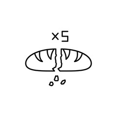 Bread, holy icon. Simple line, outline vector religion icons for ui and ux, website or mobile application