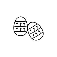 Easter egg, Christianity icon. Simple line, outline vector religion icons for ui and ux, website or mobile application