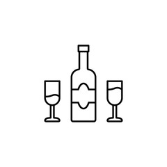 Wine, glass, Christianity icon. Simple line, outline vector religion icons for ui and ux, website or mobile application