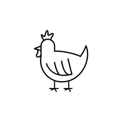 Hen, chicken, Judaism icon. Simple line, outline vector religion icons for ui and ux, website or mobile application