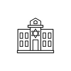 Synagogue, Judaism icon. Simple line, outline vector religion icons for ui and ux, website or mobile application
