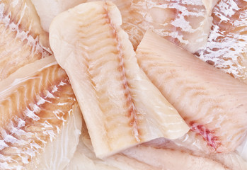 Raw meat fillet fish full frame background.   