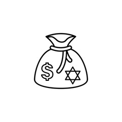 Gelt, money, sack icon. Simple line, outline vector religion icons for ui and ux, website or mobile application