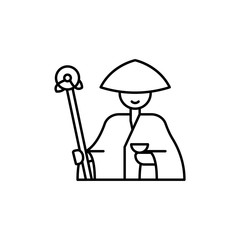 Asia, Buddhist, Japan icon. Simple line, outline vector religion icons for ui and ux, website or mobile application