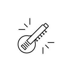 Sitar, Diwali icon. Simple line, outline vector religion icons for ui and ux, website or mobile application