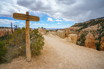 hiking the fairyland loop trail in bryce canyon national park, utah, usa