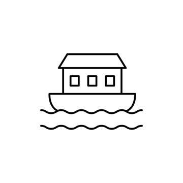 recommend clip art: Noah Ark, Christianity icon. Simple line, outline vector religion icons for ui and ux, website or mobile application