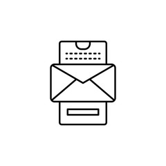 Smartphone mail. Message icon. Simple line, outline vector of phone application icons for ui and ux, website or mobile application