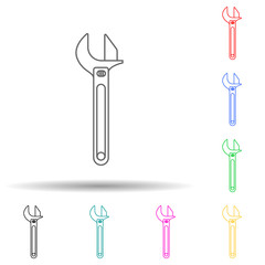 construction key multi color style icon. Simple thin line, outline vector of home repair tool icons for ui and ux, website or mobile application