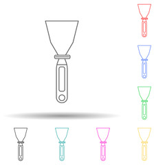putty knife multi color style icon. Simple thin line, outline vector of home repair tool icons for ui and ux, website or mobile application