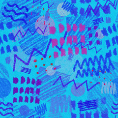 Geometric seamless pattern for fashion and wallpaper. Memphis style texture background. The pattern can be used for printing on paper or fabric, as well as for web design.