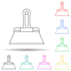 putty knife multi color style icon. Simple thin line, outline vector of home repair tool icons for ui and ux, website or mobile application