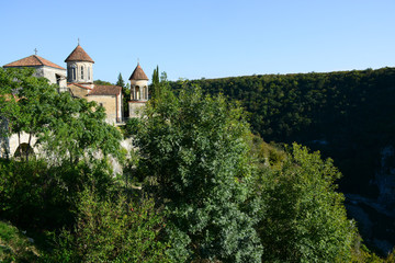 Kutaisi, Georgia - September 26, 2018: Motsameta Monastery near Kutaisi