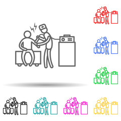 carbon therapy multi color style icon. Simple thin line, outline vector of hospital icons for ui and ux, website or mobile application