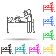 post natal multi color style icon. Simple thin line, outline vector of hospital icons for ui and ux, website or mobile application