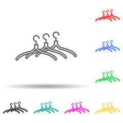 hangers multi color style icon. Simple thin line, outline vector of hotel icons for ui and ux, website or mobile application