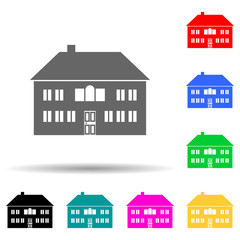 mansion multi color style icon. Simple glyph, flat vector of house icons for ui and ux, website or mobile application