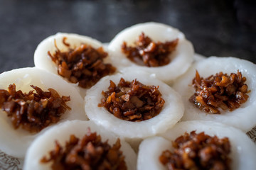 Popular Singapore Breakfast Chwee Kueh Steamed Rice Cake With Preserved Radish