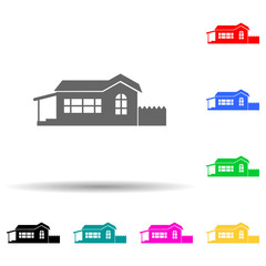 country house multi color style icon. Simple glyph, flat vector of house icons for ui and ux, website or mobile application