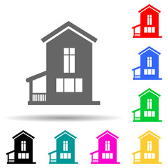 Fototapeta premium house multi color style icon. Simple glyph, flat vector of house icons for ui and ux, website or mobile application