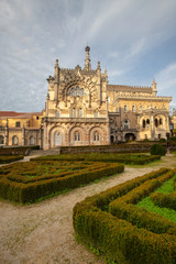 Fototapeta na wymiar Bussaco Palace is portuguese cultural heritage, it was built in the late 19th century in the Neo-Manueline architectural style