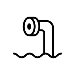 Periscope submarine icon vector. Thin line sign. Isolated contour symbol illustration