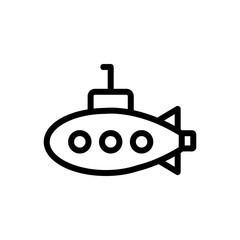 Periscope submarine icon vector. Thin line sign. Isolated contour symbol illustration