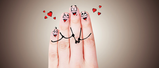 Finger Familie Konzept